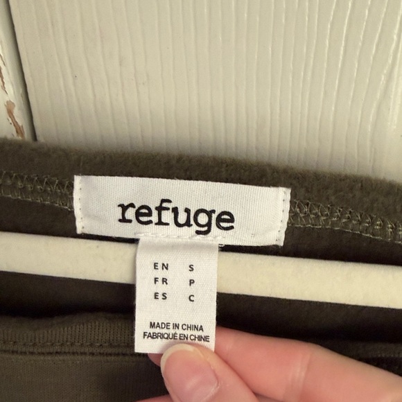 Olive Green New York Off the Shoulder Sweatshirt - Picture 3 of 5